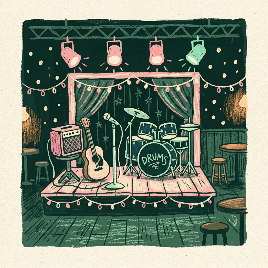 Illustration d'exemple : Petit concert dans un bar