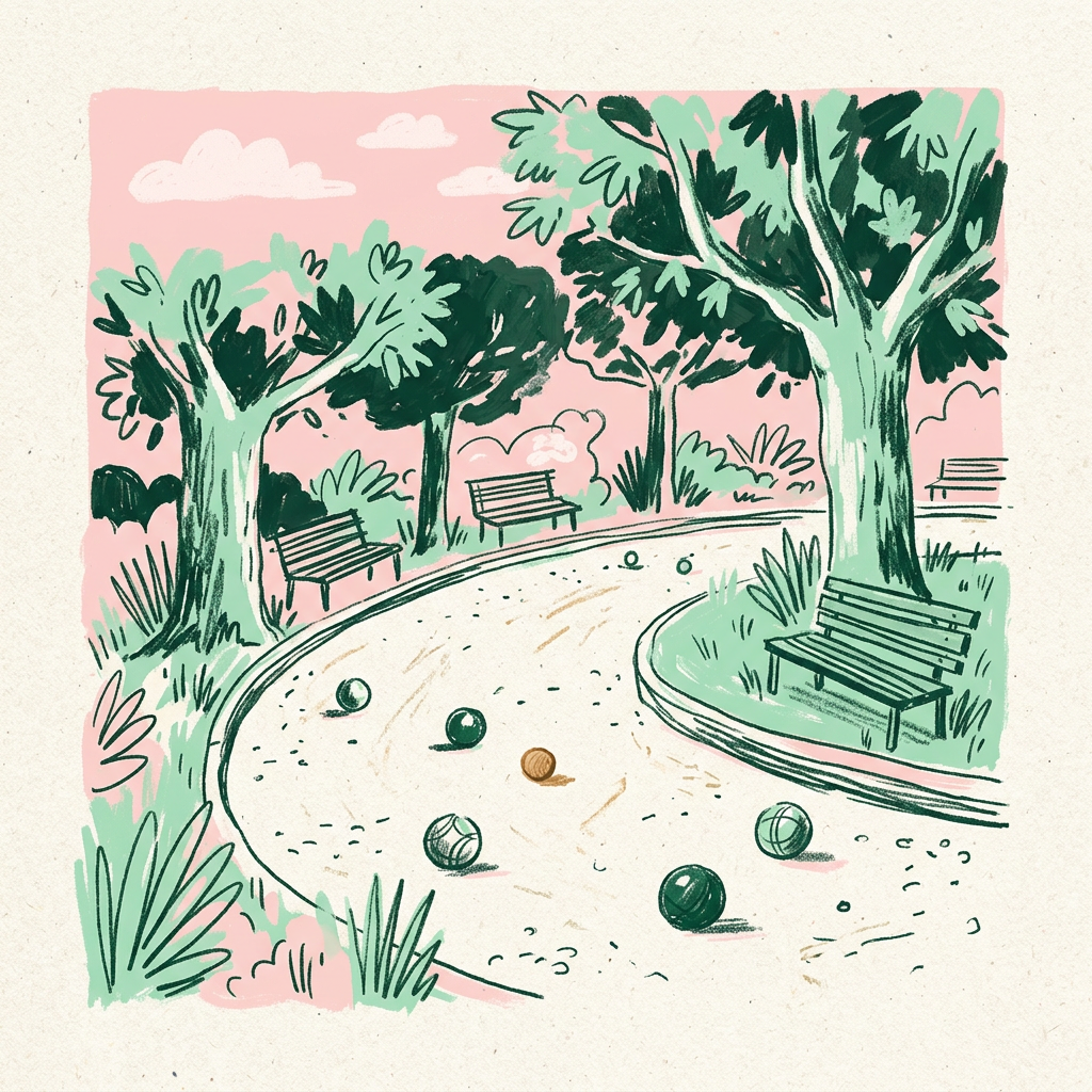 Illustration d'exemple : Pétanque au parc